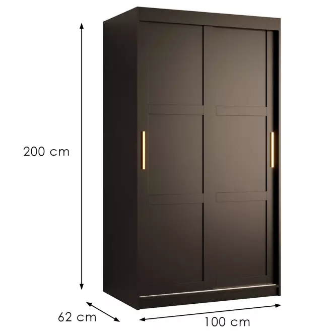 Skriňa Amiro 1 100 čierna/čierna
