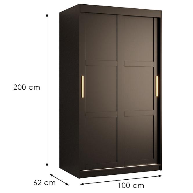 Skriňa Amiro 1 100 čierna/čierna