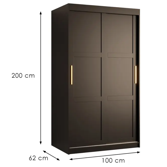 Skriňa Amiro 1 100 čierna/čierna,3