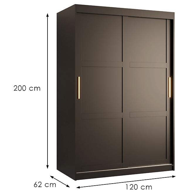 Skriňa Amiro 1 120 čierny/čierny