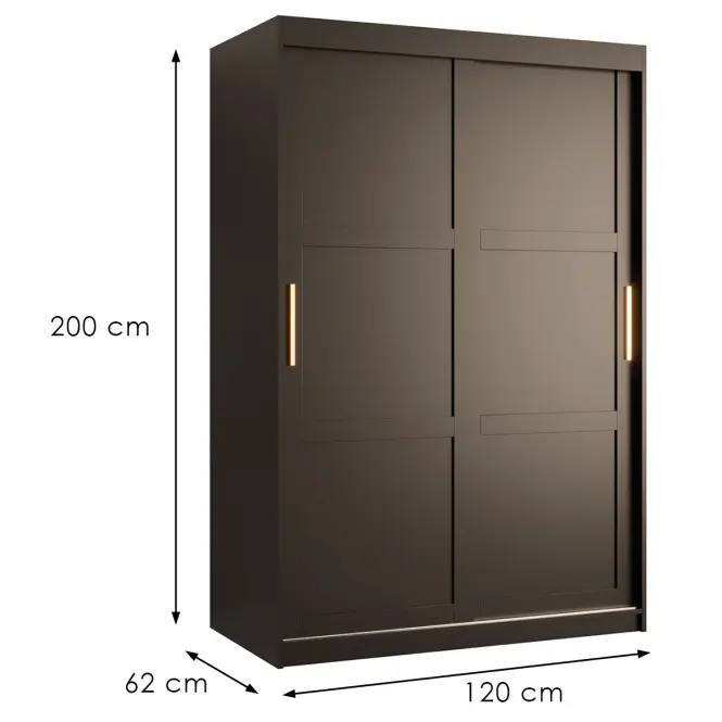 Skriňa Amiro 1 120 čierny/čierny,3