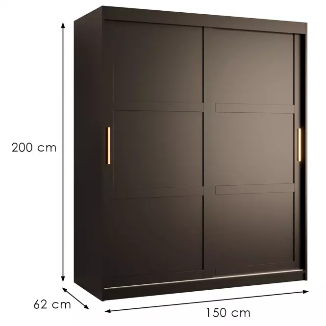 Skriňa Amiro 1 150 čierny/čierny