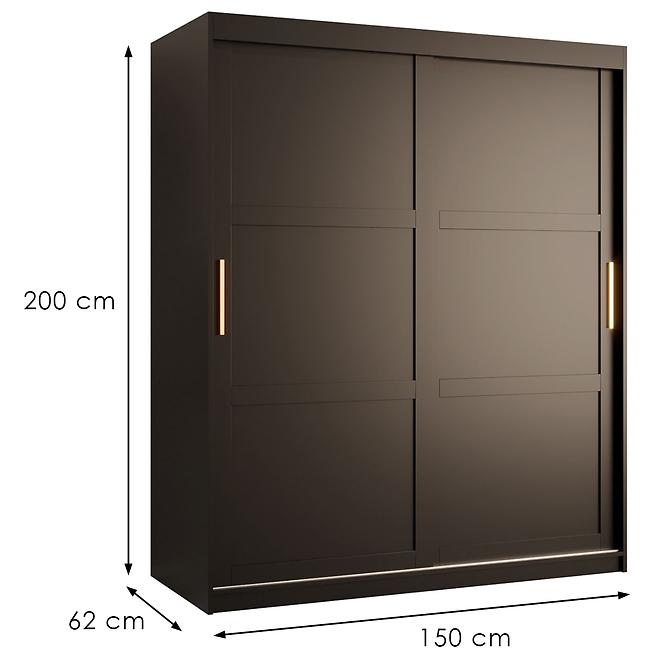 Skriňa Amiro 1 150 čierny/čierny