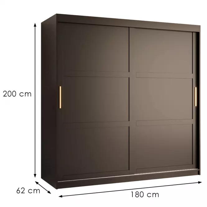 Skriňa Amiro 1 180 čierny/čierny