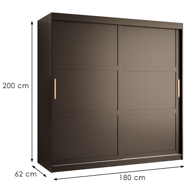 Skriňa Amiro 1 180 čierny/čierny