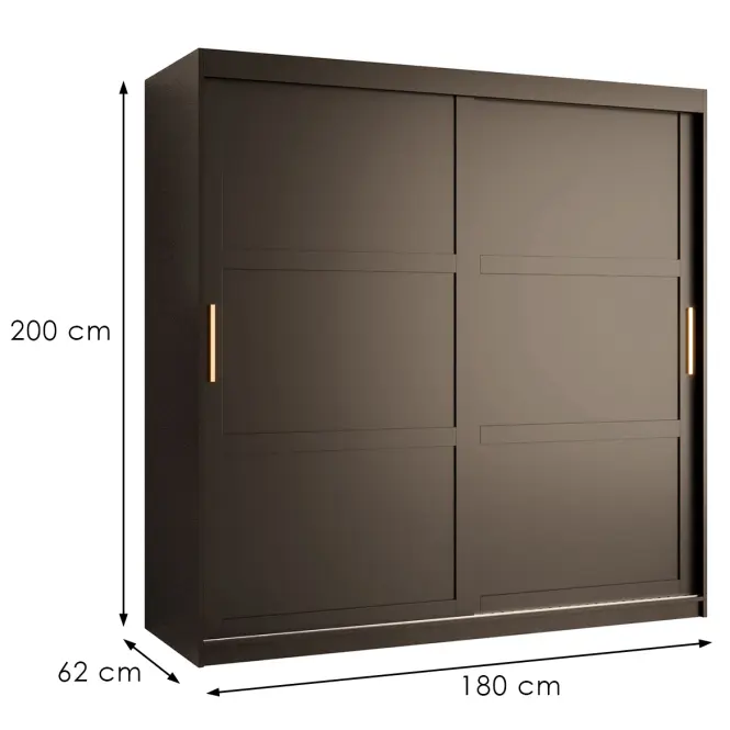 Skriňa Amiro 1 180 čierny/čierny,3
