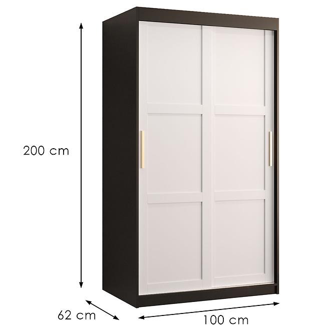 Skriňa Amiro 1 100 čierny/biely