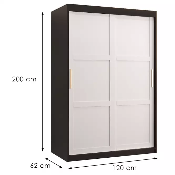 Skriňa Amiro 1 120 čierny/biely