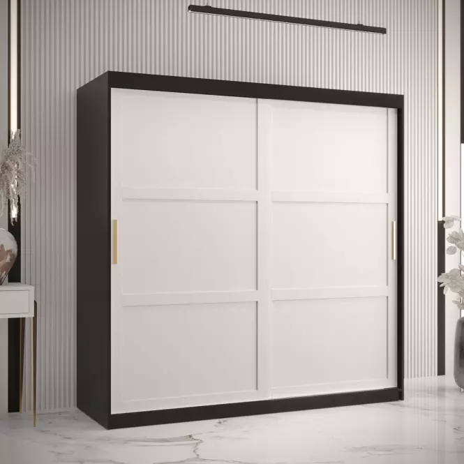 Skriňa Amiro 1 180 čierny/biely,6