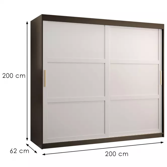 Skriňa Amiro 1 200 čierny/biely
