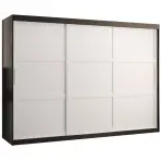 Skriňa Amiro 1 250 čierny/biely