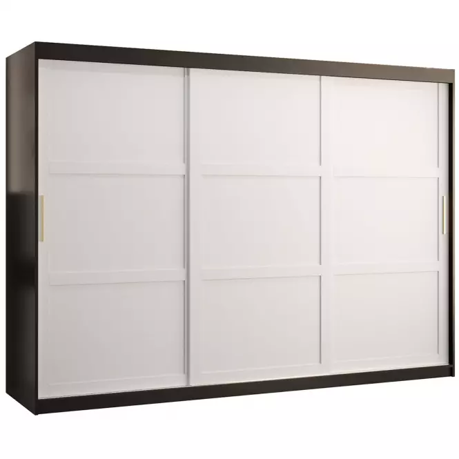 Skriňa Amiro 1 250 čierny/biely