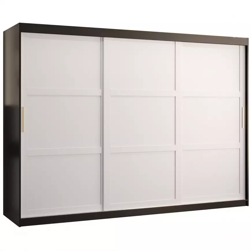 Skriňa Amiro 1 250 čierny/biely