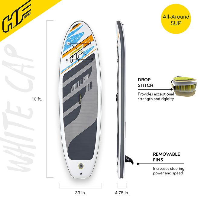Nafukovací paddleboard SUP WHITE CAP SET HYDRO-FORCE 65342 BESTWAY