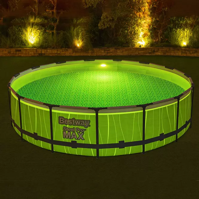 Bazén s rámom okrúhly 4,57 x 1,07m + LED 561GD