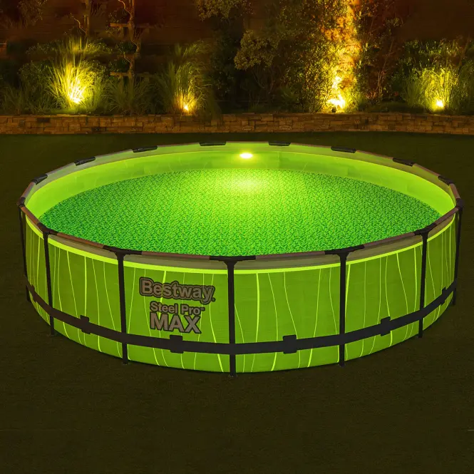 Bazén s rámom okrúhly 4,57 x 1,07m + LED 561GD,2