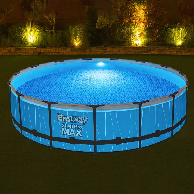 Bazén s rámom okrúhly 4,57 x 1,07m + LED 561GD,7
