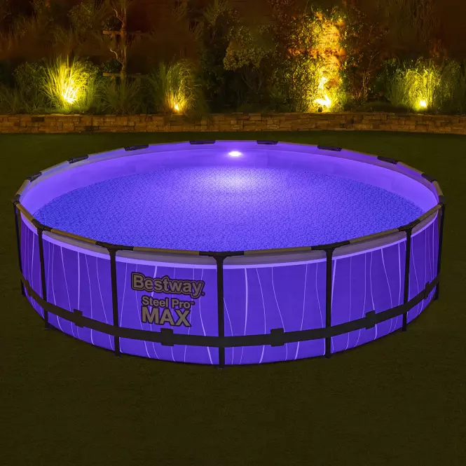 Bazén s rámom okrúhly 4,57 x 1,07m + LED 561GD
