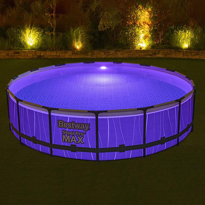 Bazén s rámom okrúhly 4,57 x 1,07m + LED 561GD