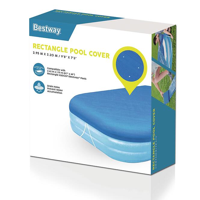 Krycia plachta na obdĺžnikový bazén 2,62 × 1,75 m 58319