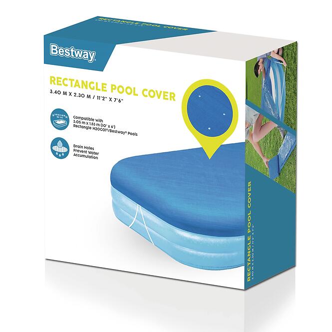 Krycia plachta pre obdĺžnikový nafukovací bazén 3,05 x 1,83 m 58108