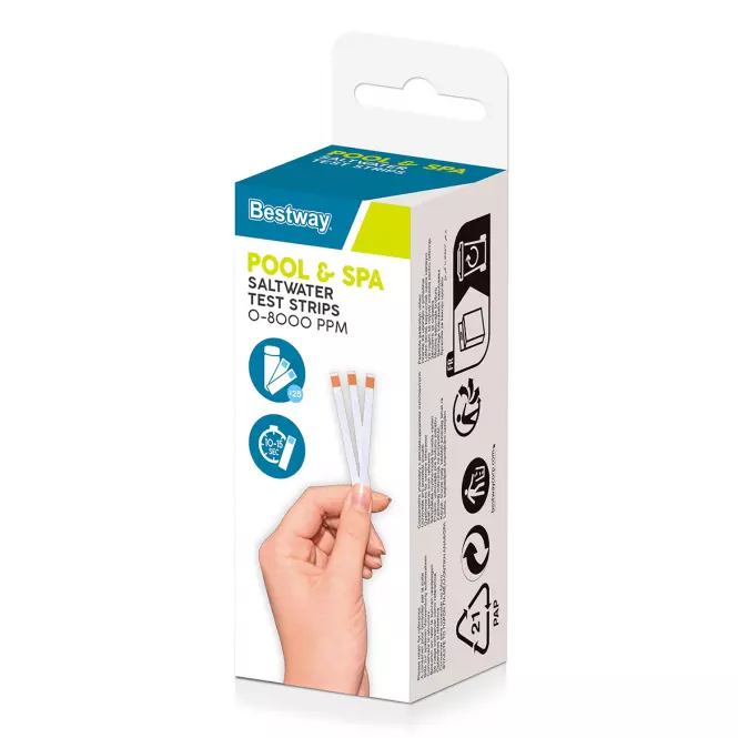 Testovacie pásiky pre bazény a vírivky so slanou vodou 58767,3