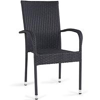 Záhradná stolička PARISO technoratanová farba čierna