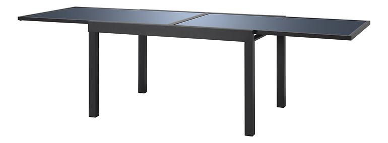 Rozkladací stôl so sklenenou doskou sivý,4