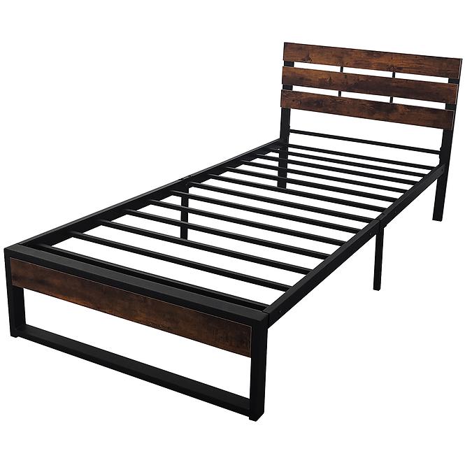 Posteľ David 8255 90 čierna/dark vintage wood,4