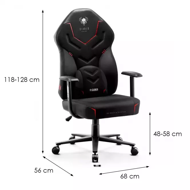 Otočné kreslo detská Diablo X-Gamer 2.0 darl obsidian