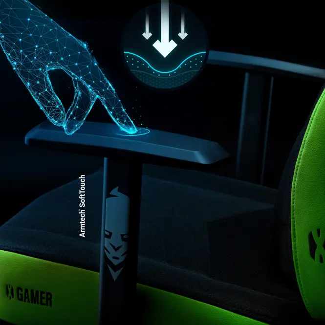 Detské herné kreslo Diablo X-Gamer 2.0 green emerald,7
