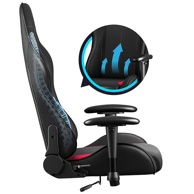 Otočné kreslo Diablo X-Starter čierna + led,4