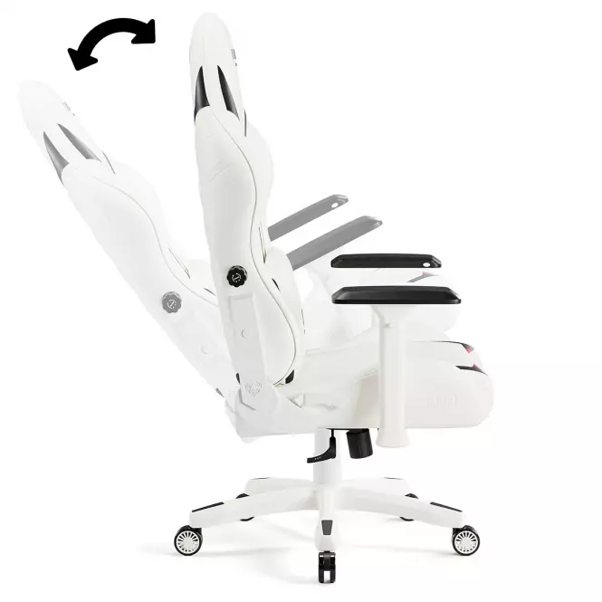 Otočné kreslo Normal Diablo X-Ray 2.0 čierna/biely,6