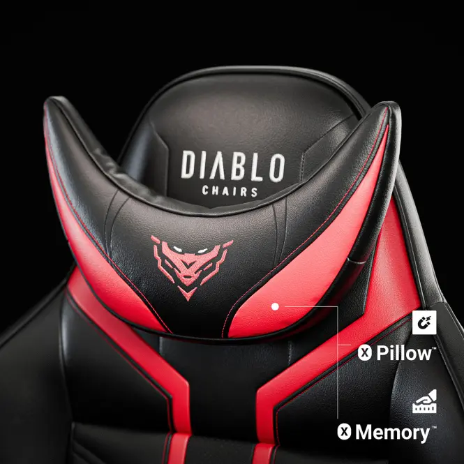 Otočné kreslo Normal Diablo X-Ray 2.0 čierna/červená,18