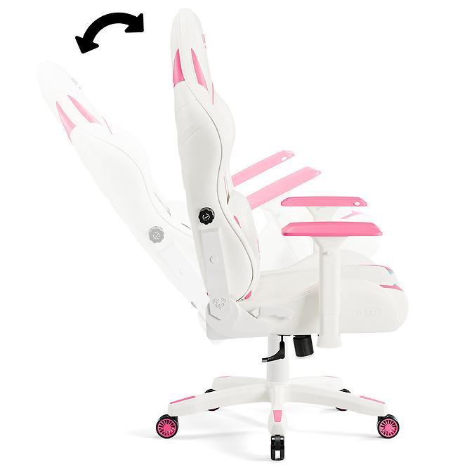 Otočné kreslo Normal Diablo X-Ray 2.0 biely/ružová