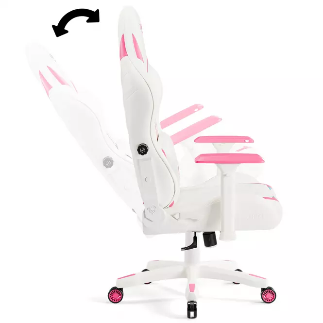 Otočné kreslo Normal Diablo X-Ray 2.0 biely/ružová,5