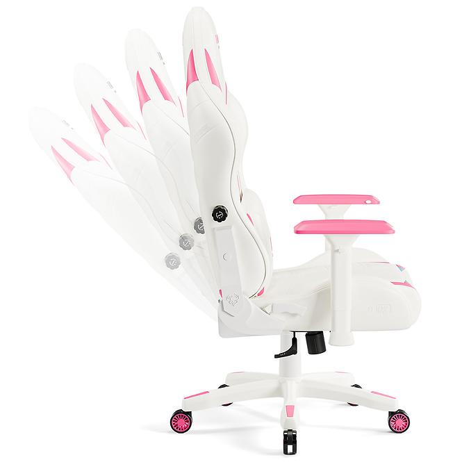 Otočné kreslo Normal Diablo X-Ray 2.0 biely/ružová