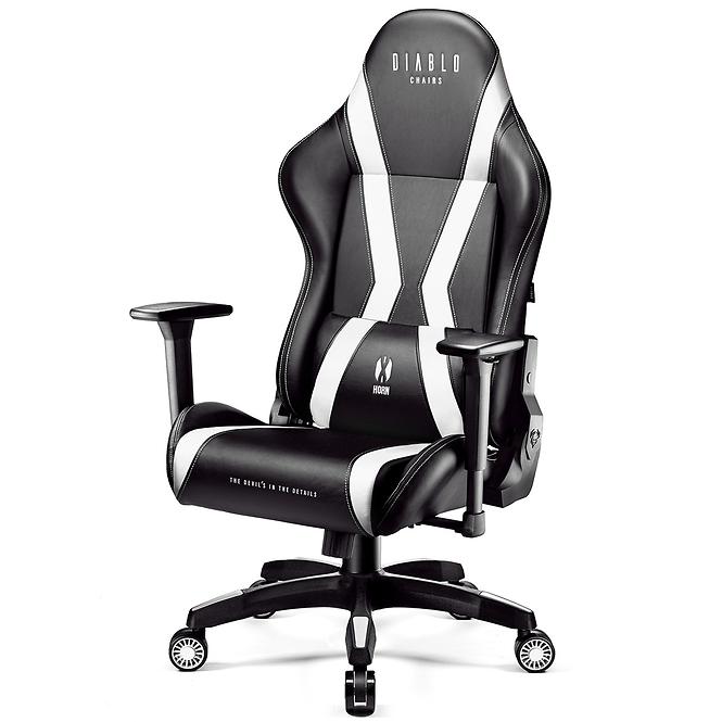 Otočné kreslo Normal Diablo X-Horn 2.0 čierna/biely