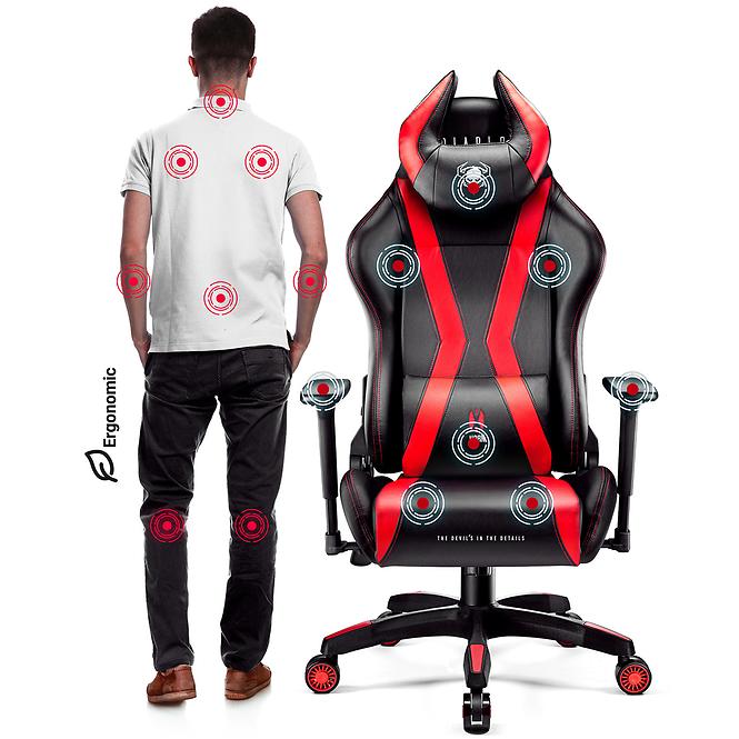Otočné kreslo Normal Diablo X-Horn 2.0 čierna/červená