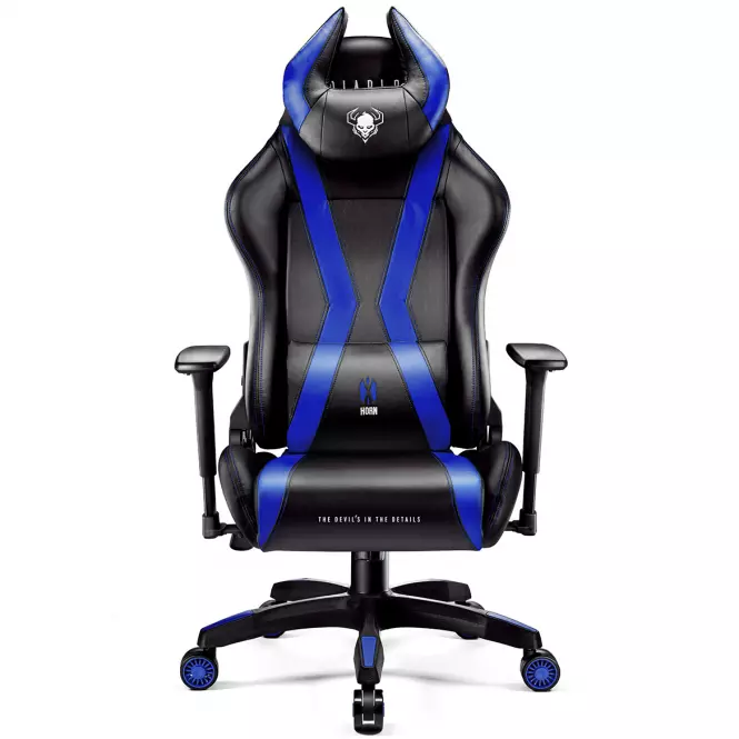 Otočné kreslo Normal Diablo X-Horn 2.0 čierna/modrá