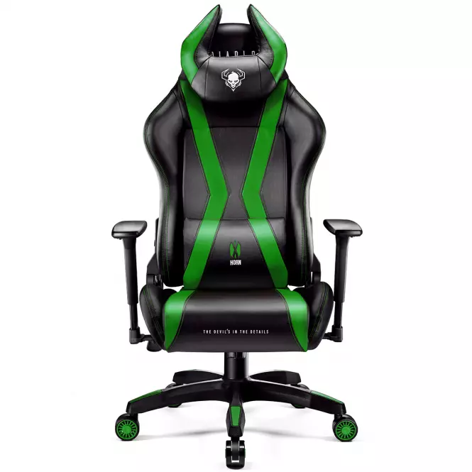 Otočné kreslo Normal Diablo X-Horn 2.0 čierna/zelená
