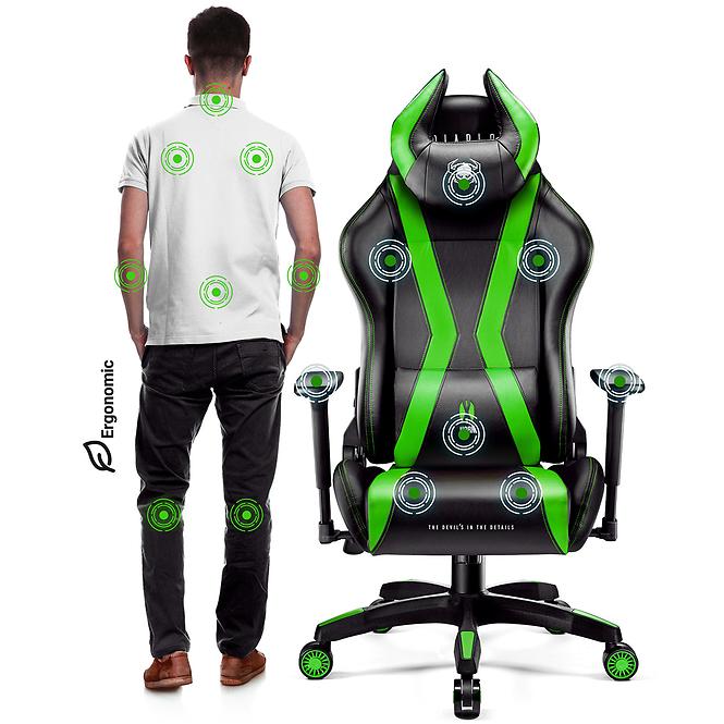 Otočné kreslo Normal Diablo X-Horn 2.0 čierna/zelená
