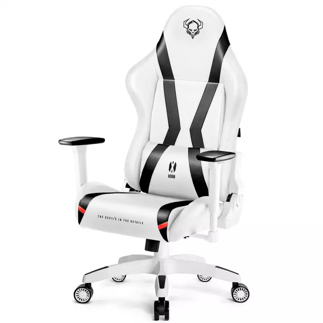 Otočné kreslo Normal Diablo X-Horn 2.0 biely/čierna