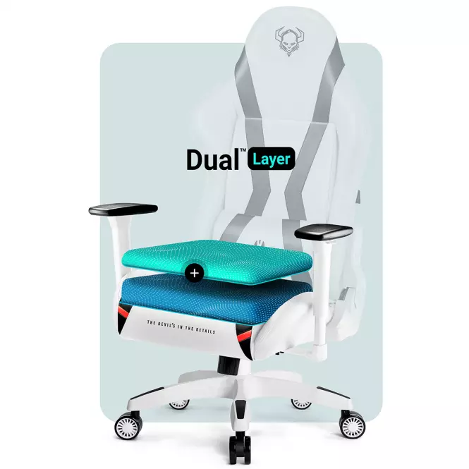 Otočné kreslo Normal Diablo X-Horn 2.0 biely/čierna