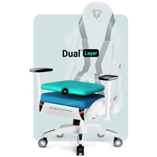 Otočné kreslo Normal Diablo X-Horn 2.0 biely/čierna,11