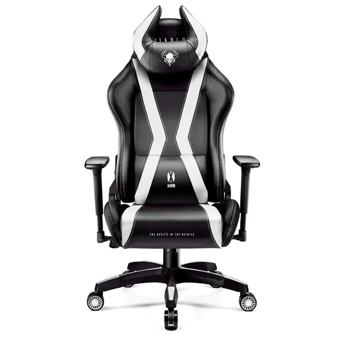 Otočné kreslo King Diablo X-Horn 2.0 čierna/biely,2