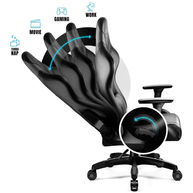 Otočné kreslo King Diablo X-Horn 2.0 čierna,7