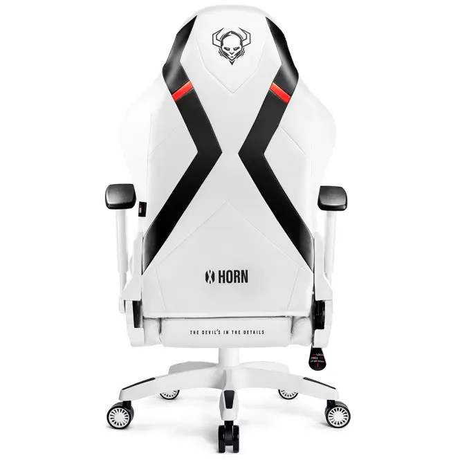 Otočné kreslo King Diablo X-Horn 2.0 biely/čierna,4