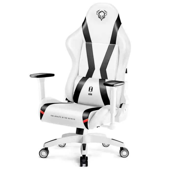 Otočné kreslo King Diablo X-Horn 2.0 biely/čierna,5