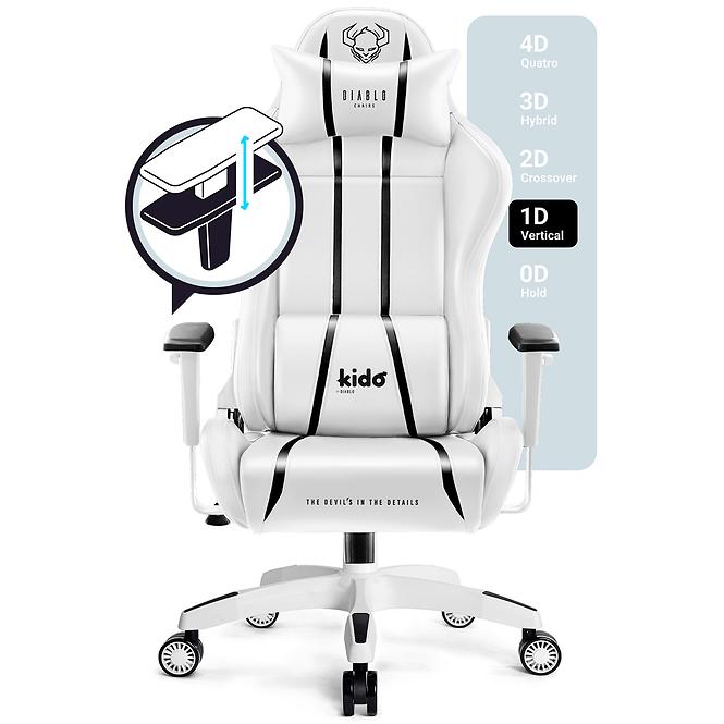 Otočné kreslo detská Diablo X-One 2.0 biely/čierna